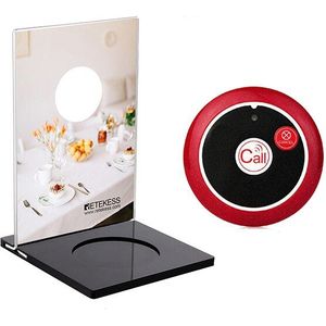 Retekess TD024 Mechanische Desktop Kaart Voor Call Knop Restaurant Pager Klantenservice Draadloze Beller Ober Belknop