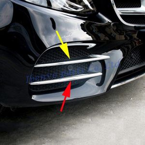 Heldere Chromen Strips Voor Mercedes-Benz Glc-Klasse X253 4Matic 220d 250d 250 300 Front fog Light Lamp Auto Styling Covers