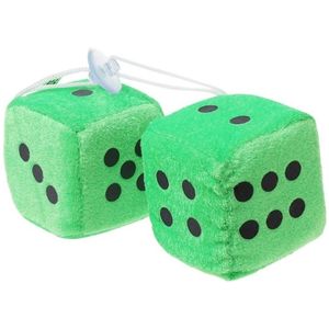 Stijlvolle 2 Stuks Auto-Styling Fuzzy Dobbelstenen Stippen Achteruitkijkspiegel Hanger Decoratie Auto Accessoires Interieur Ornamenten