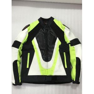 Groen Wit Rood Motorfiets Waterdichte Oxford Doek 600D Pu Racing Jas Met Bult DA010