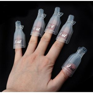 10 Stks/set Wearable Acryl Nail Art Losweken Cap Clip Uv Gel Polish Remover Wrap Gereedschap Diy Beauty Nail Care gereedschap