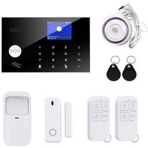 Wifi Gsm Alarmsysteem Tuya Smart Inbraakalarm Kit Met 43Hz Draadloze Detectoren Eu Plug
