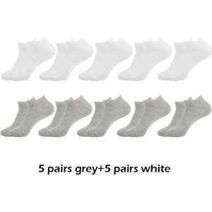10 Paren/partij Mannen Sokjes Ademend Comfortabel Katoen Wit Grijs Zwart Solid Boot Sok Voor Man Prijs