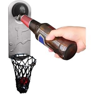 Wall Mount Fles Basketbal Opener Met Embedded Magnetische Cap Catcher In Effen Catcher Bier Accessoires