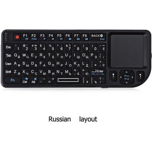 A8 Russianрусски Spaans Engels Air Fly Muis Witte Kleur Backlit Mini Wireless Keyboard Handheld Touchpad Voor Spraak Projector