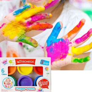 20 Ml 6 Kleur Wasbaar Kinderen School Vinger Verf Wassen Verf Kinderen Kunst Niet-giftig Speelgoed Vinger vingerverven Gouach T6A0