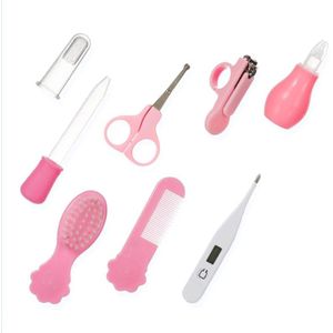 8 Pcs Pasgeboren Baby Thermometer Nagelknipper Kit Zuigeling Reiniging Care Manicure Grooming Set
