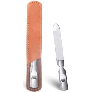 Nagelvijlen Rvs Dubbelzijdig Nail Filer Met Anti-Slip Handvat Metal Nail File Manicure Pedicure Tool Voor nail