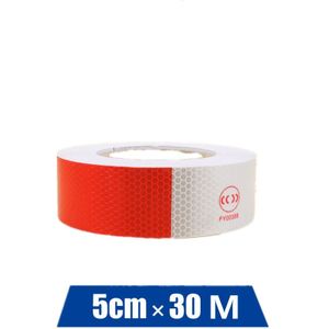 Reflecterende tape rode en witte reflecterende strip lichaam plakband voor verkeersveiligheid PVC waarschuwing tape nachts