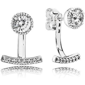 Originele Abstracte Elegantie Met Crystal Studs Earring Voor Vrouwen 925 Sterling Zilveren Oorbel Huwelijkscadeau Europa Sieraden