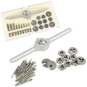 31Pcs Mini Hss Metrische Draad Stekkers Kranen Dies Wrench Handvat Set M1-M2.5 Schroef JUL30_33