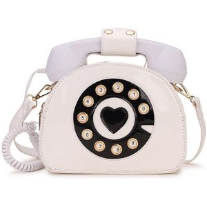 Fun Vintage Sweetheart Telefoon Stijl Vrouwen Portemonnees En Handtassen Schoudertassen Mode Pu Lederen Crosbody Tassen Voor Meisje