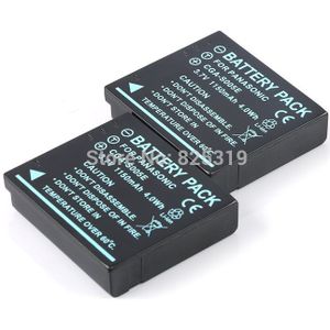 2x CGA S005 S005GK S005E DMW-BCC12 Li-Ion Oplaadbare Batterij Camera Batterijen voor Panasonic Lumix DMC-FX150 LX1 LX2 LX3