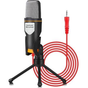 Met Mic Stand, Professionele 3.5Mm Jack Opname Condensator Microfoon Compatibel Met Pc, Laptop, Ipad, Telefoon