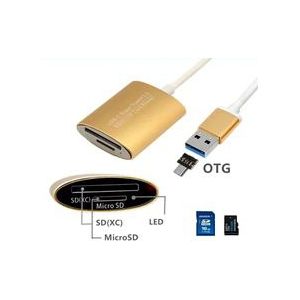 Type-C Usb 3.0/ Android Telefoon Sd/Tf Kaartlezer Geheugenkaartlezer Notebook Computer 2-in-1 Aluminium-Magnesium Legering Sd Reader