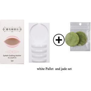 1Set Wimpers Extension Tools Individuele Lijm Pallet Kan Zetten Lash En Jade Pad Wimper Meten Pads Adhesive Lijm Stand houder