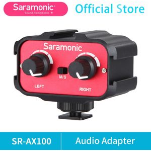 Saramonic SR-AX100 2 Kanaals Stereo Mono Audio Adapter Mixer Versterker Voor Dslr Camera Camcorder Record Schieten Interview