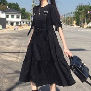 Japanse Dark Stijl Lolita Gothic Mooie Gevoel Retro Little Black Dress Losse Zoete Jurk Kawaii Meisje Herfst Stijl