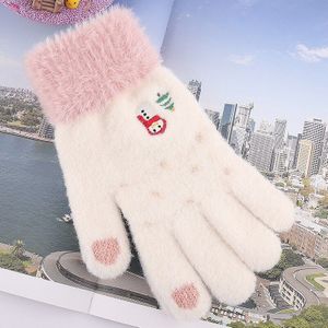 Iwarm Vrouwen Knited Handschoenen Herfst Winter Touchscreen Handschoenen Warme Mooie Wanten