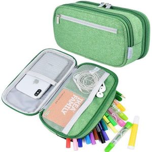 Effen Kleur Canvas Etui School Briefpapier Tas Grote Capaciteit Pen Case Leuke Pen Zak Cadeaus Voor Kinderen Opbergtas grote Handtas