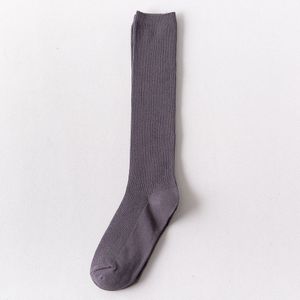 Harajuku Neon Kleurrijke Vrouwen Katoen Lange Sokken Knie Hoge Effen Klein Blauw Wit Zwart Geel Grijs Rood School Meisje Fluorescerende