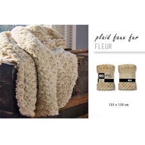 Plaid Deken Fleur Aas & Gan 59842 Top Kleuren Beige 125X155 Cm