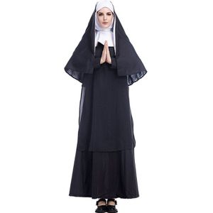 Traditionele Zuster Nun Kostuum Volwassen Religieuze Katholieke Priester Missionarissen Cosplay Kostuums