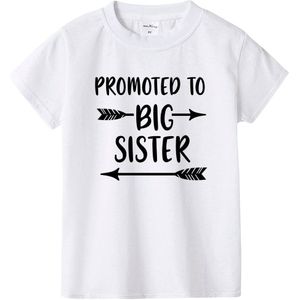 Gepromoveerd Tot Grote Zus Kid 'S T-shirt Jongens Meisjes Zomer Korte Mouw Grappige Grafische Gedrukt Kawaii Top Tee Shirt kinderen T-shirt