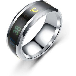 Temperatuur Ring Titanium Staal Stemming Emotie Gevoel Intelligente Temperatuur Gevoelige Ringen Vrouwen Mannen Waterdicht Sieraden