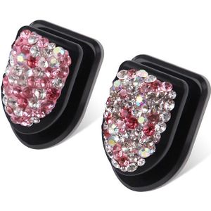 2 Stuks Kleur Rhinestone Crystal Haken Auto Opknoping Tas Houder Thuis Muur Ornamenten Decor Haken Creatieve Mini Bling Haak