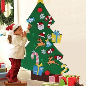 Kerst Decoratie Kinderen Handgemaakte Diy Kerstboom Vilt Doek Materiaal Kleine Ornamenten Kleurrijke