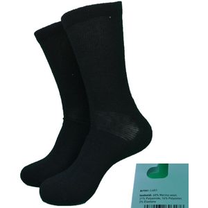 (2 Pairs) Zwarte Kleur 60% Merino Wol Dikke Buitensporten Trekking Sokken mannen Sokken vrouwen Sokken