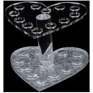 Nail Verdikking/Dunne Acryl Pen Houder Goud En Zilveren Hartvormige Penhouder Ronde Pen Houder Nail Tool