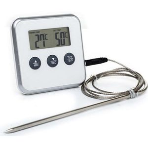 Digitale Bbq Thermometer, Vlees Thermometer, Oven Thermometer Met Timer En Roestvrij Stalen Sonde, Keuken Koken Thermometer1