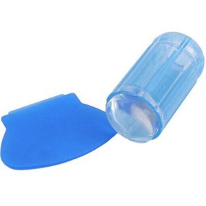 Zachte Siliconen Refill Head Stamper Plastic Schraper Nail Stempelen Tool Marshmallow Transparante Stempel Kit