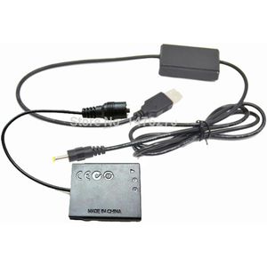 Power Bank Usb Drive Kabel 4.2V + Dr-90 Dc Coupler NB-11L NB11L Dummy Batterij Voor Canon IXUS125HS 240HS A2400 A3400 A4000 Camera 'S