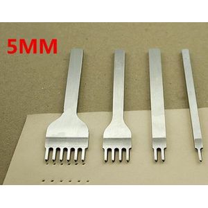 4 stks/set 3mm 4mm 5mm 6mm Leer Hobbygereedschappen Perforators Stikken Punch Tool 1 2 4 6 Prong Leather Gat Tool