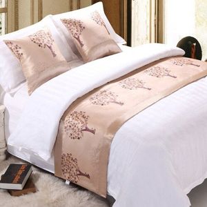 Rayuan Pachira Macrocarpa Sprei Dubbele Laag Bed Runner Throw Home Hotel Beddengoed Koningin King Bed Staart Handdoek