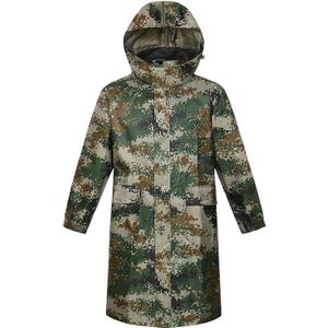 Digitale Camouflage Leger Een Stuk Regenjas Lange Regenjas Mannelijke Volwassen Regenjas Lange Hooded Regenjas Vrouwelijke Lange