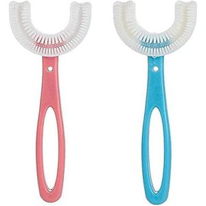 U-Shaped Children Toothbrush Manual Training Toothbrush U-Shaped Portable Baby Silicone Toothbrush