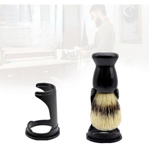 Zwarte Mannen Scheerkwast Houder Set Acryl Scheerkwast Houder Ondersteuning Baard Borstel Scheren Tool Voor Heren