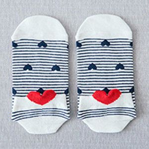 3 Pairs Katoen Womens Sokken Rood Hart Leuke College Eenvoudige Stijl Studenten Vrouwelijke Sokken Meias Ademend Lente Zomer Kawaii Sox