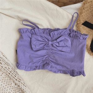 Mode Meisje Katoenen Band Vest Korte Baby Peuter Meisje Band Tshirt Mouwloze Crop Top Effen Kleur 1-10Y