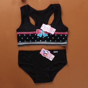 Meisje Beha En Panty Sets Kids Sport Beha Tiener Meisjes Katoenen Gewatteerde Training Beha + Slipje Ondergoed Brasiel Para Ninas beha Meisje