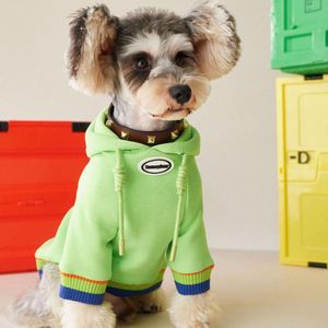 Franse Hond Bulldog Wit Stijl Hoodie Trui Puppy Groene Kleren Koreaanse Pet Tij Kleding Klaar Lint Hond Fleece Trui