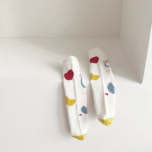 1505a Children&#39;s Socks In Long Tube Spring and Autumn Combed Cotton Flowers Girls Tide Socks Korean Princess High Tube Socks