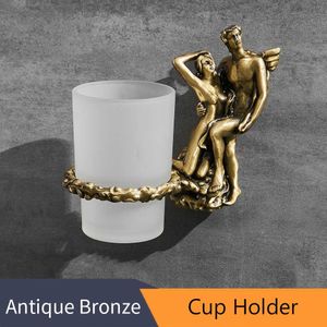 Romantische Serie Brons Badkamer Toiletrolhouder Wall Mounted Handdoek Bar Toiletborstel Houder Badkamer Accessoires MB-0810B