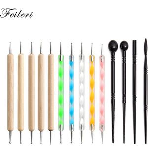 14Pcs Puntjes Gereedschap Set Ball Stylus Embossing Patroon Clay Sculpting Nail Art Mandala Rock Schilderen Carving Modeling Tools