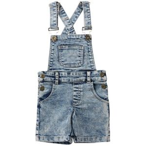 6M-6T Peuter Kinderen Meisje Jongens Vest Koele Denim Bib Korte Broek Shorts Overalls Outfits