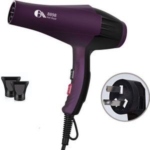 Kapsalon Professionele Krachtige Föhn Kapper 2400W Twee Air Verzamelen Nozzles 6 Versnellingen Aanpassing Föhn Zwart